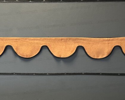 SALE: Raamband TYPE 1, Kleur: oud oranje/bruin zonder franjes (binnenkant en afwerkrandzwart SP 1)