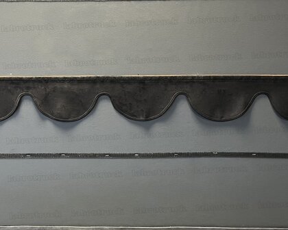 SALE: Raamband TYPE 1, Kleur: oud oranje/bruin zonder franjes (binnenkant en afwerkrandzwart SP 1)