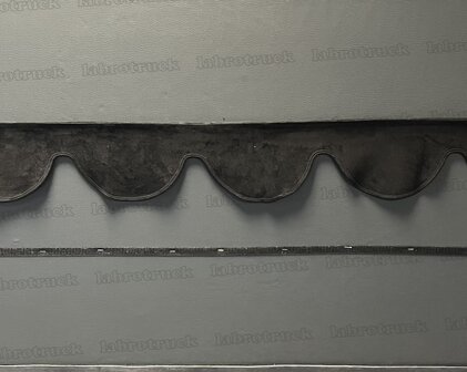 SALE: Raamband TYPE 1, Kleur: zwart SP 1 zonder franjes (binnenkant oud antraciet SP 27 afwerkrand zwart)