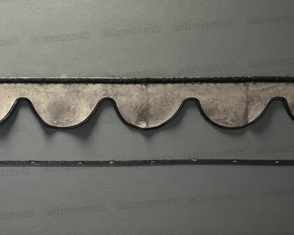 SALE: Raamband TYPE 1, Kleur: zwart SP 1 zonder franjes (binnenkant oud antraciet SP 27 afwerkrand zwart)