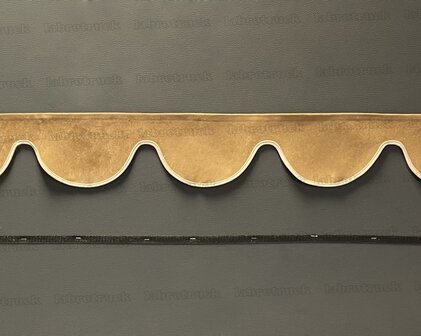 SALE: Raamband TYPE 1, Kleur: bruin SP 4 zonder franjes (beige SP 48 binnenkant en afwerkrand)