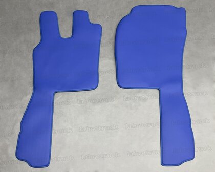 💥OP is OP! Set vloermatten set geschikt voor SCANIA R2 /G 2009 t/m 2012 LABRO SERIE (LUXE STOEL), glad lederlook oud kobaltblauw L7, logo optioneel.