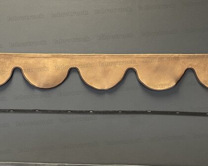 SALE: Raamband TYPE 1, Kleur: bruin SP 4 zonder franjes (met donkere afwerkrand)