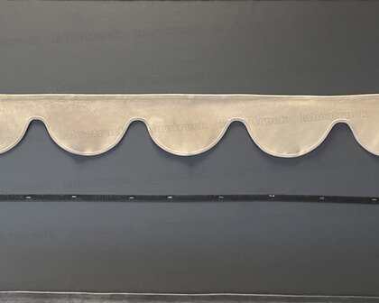 SALE: Raamband TYPE 1, Kleur: beige SP 48 zonder franjes (binnenkant SP 4 bruin afwerkrand SP 48 beige)