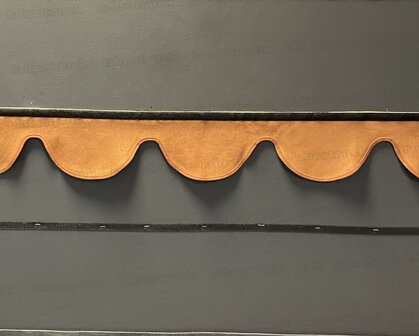 SALE: Raamband TYPE 1, Kleur: oud beige SP 48 (binnenkant en afwerkrand oranje/bruin)