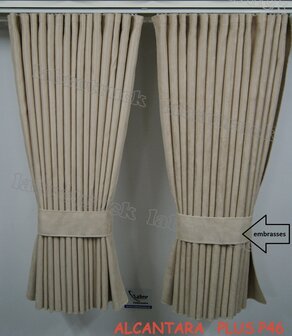 VOORRAADDEAL! Losse brede embrasses PRIT STOF  voor zijgordijnen ( zonder franjes), kleur PRIT rood T9