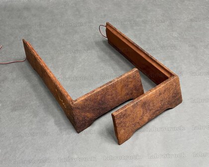 Set stoelhoeken geschikt voor een SCANIA STREAMLINE R, G passagiersstoel is een LUXE STOEL,  pritstof T3 cognacbruin, rode ledverlichting, met logo.