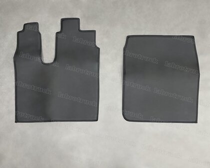 💥OP is OP! Set vloermatten (logo optioneel) geschikt voor MAN TGS smalle cabine glad lederlook zwart L1.