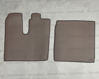 💥OP is OP! Set vloermatten (logo optioneel) geschikt voor MAN TGX 2014/2017 glad lederlook Mokka L25.