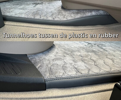 Tunnelhoes geschikt voor DAF XD slaap cabine glad pritstof middenstuk