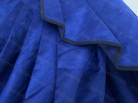 💥OP is OP!Set tussengordijnen donkerblauwe afwerkrand  starter (140 cm, oud kobaltblauw S7), wolkgordijn 3 bogen (B:200 cm x H:60 cm) met korte zijkanten (oud kobaltblauw SP7). Sierkussen met Labro logo gratis!