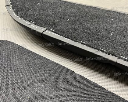 OP VOORRAAD &ndash; ACTIEPRIJS ✅Set deurpanelen met klitteband geschikt voor DAF New gen XG, XF, XD geknoopt lederlook , kleur zwart L1. 