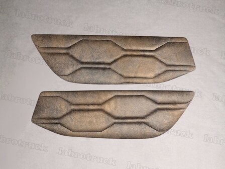 SALE / OP=OP  ✅ deurpanelen met klittenband geschikt voor DAF New Gen XG, XF, XD &ndash; horizontaal doorgestikt in pritstof bruin TH24 unieke uitvoering / afwijkend patroon