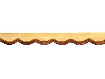 Raamband  TYPE 8 kleine bogen met DUBBEL viscose franjes 5 cm