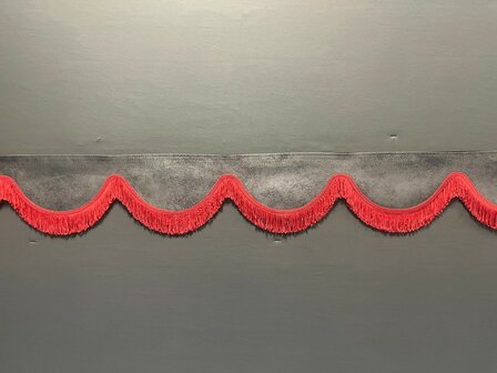 Raamband ingekort TYPE 5 PRIT met DUBBEL viscose franje 5 cm