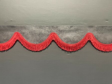 Raamband ingekort TYPE 5 PRIT met DUBBEL viscose franje 5 cm