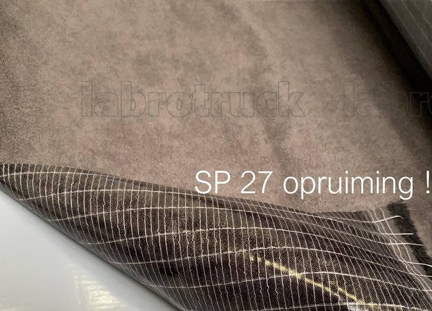 OP is OP  Zelfklevend Alcantara SP 27 ANTRACIET   Labro 140 cm breed  outlet ! prijs 