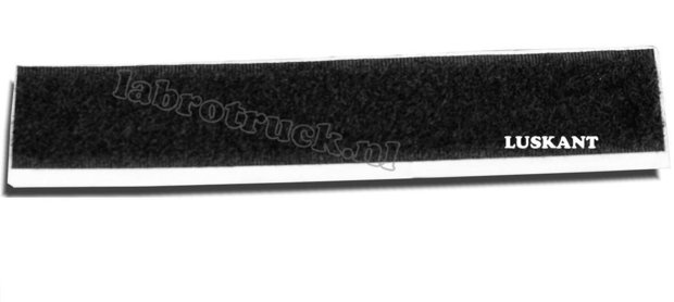 Rol van 2,50m Luskant zelfklevend klittenband 16 mm zwart    (LUSKANT  / ROL)  