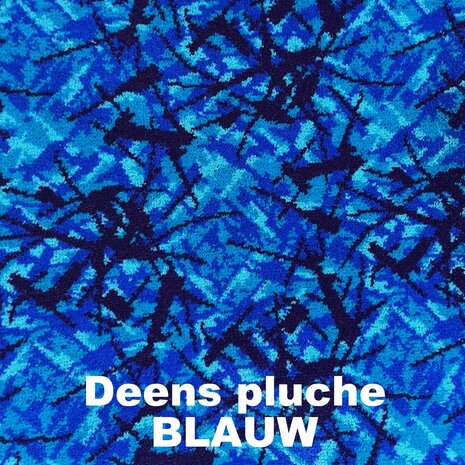 Losse stof deense pluche BLAUW  150 cm breed