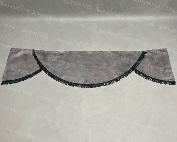 Bovenbed gordijn met korte 5 cm  viscose franjes