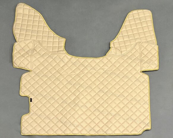 SALE ! Tunnelhoes geschikt voor DAF XF euro 6 2013 t/m 2017 Labro serie , volledig doorgestikt lederlook (vierkantjes)  oud cappuccino P5. Logo optioneel.