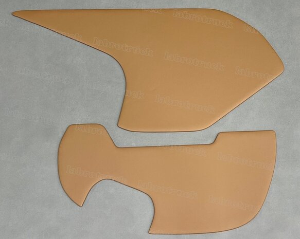 Set dashboard plankjes geschikt voor DAF New gen (vanaf 2022) XG, XF, XD - VERSIE A, glade lederlook bruin L4, zonder logo.