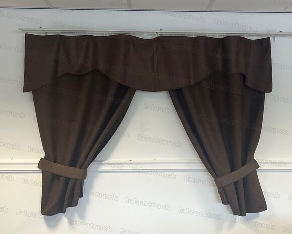 OP IS OP! Tussengordijn CLASSIC 140 cm kleur chocobruin SP24 (zonder franjes). 
