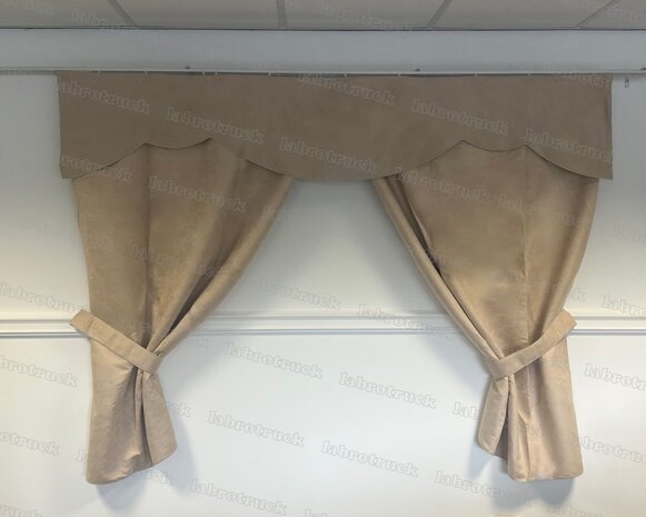OP IS OP! Tussengordijn CLASSIC 170 cm kleur oud beige SP48  (zonder franjes). 