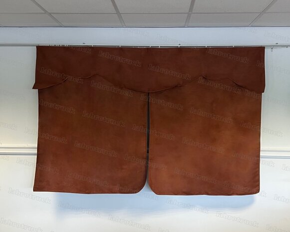 OP IS OP! Tussengordijn CLASSIC 170 cm kleur cognacbruinSP3  (zonder franjes). 