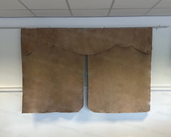 OP IS OP! Tussengordijn CLASSIC 140 cm kleur cappuccino SP5  (zonder franjes). 