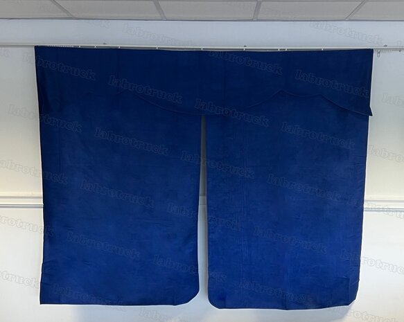 OP IS OP! Tussengordijn CLASSIC 170 cm kleur oud kobalt SP7 (zonder franjes). 