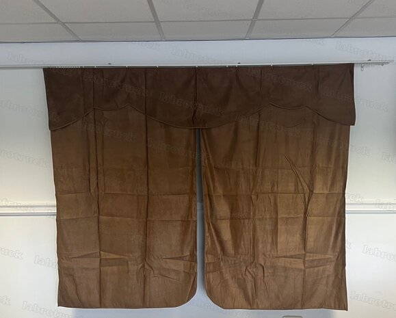 OP IS OP! Tussengordijn CLASSIC 170 cm kleur oud bruin SP4  (zonder franjes). 