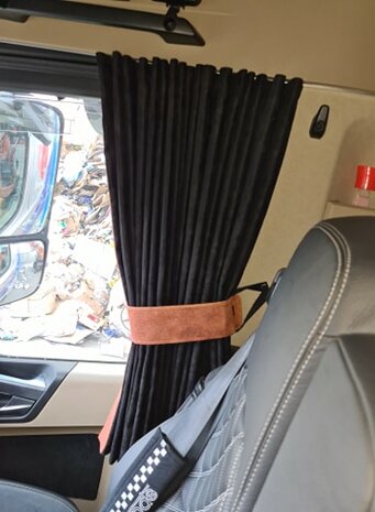 Dag cabine zijgordijnen dubbelzijdig  met PRIT rand ( B 120 cm H 90 cm )