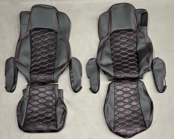 Stoelhoezen geschikt voor MERCEDES doorgestikt pritstof middenstuk