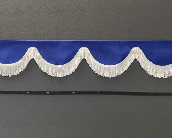 SALE : Raamband /voorraamstrook TYPE 1, Kleur: oud kobaltblauw SP7 met dubbel witte kleur F80-1