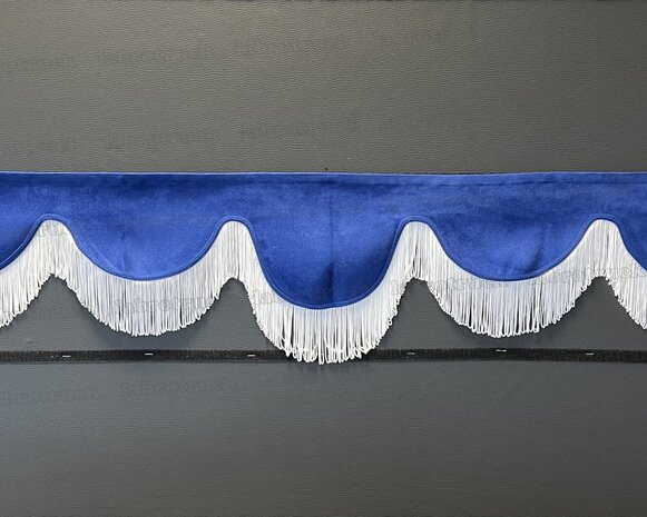 SALE : Raamband /voorraamstrook TYPE 6, Kleur: oud kobaltblauw SP7 met witte kleur F80-1