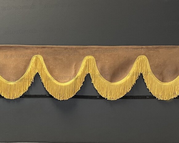 SALE : Raamband /voorraamstrook TYPE 2, Kleur: Bruin SP4 met dubbel goud/honingkleur F80-4