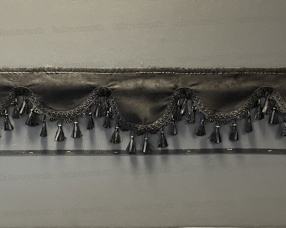 SALE:Raamband TYPE 6, Kleur: zwart SP1 met zwarte luxe kwasten