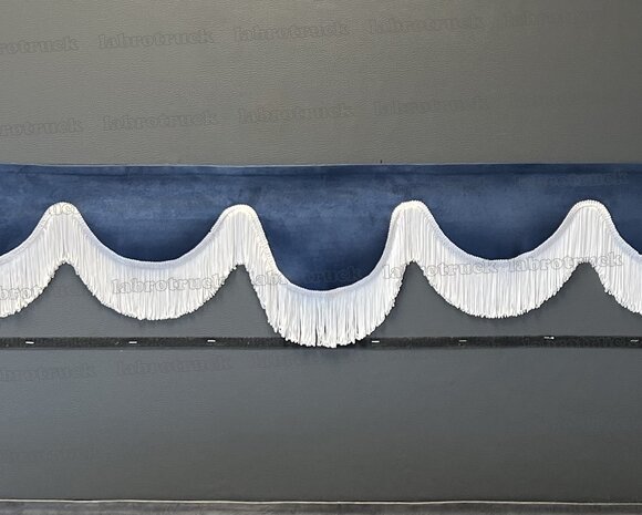 SALE: Raamband TYPE 6, Kleur:  donkerblauw SP 18 met dubbel witte kleur F80-1