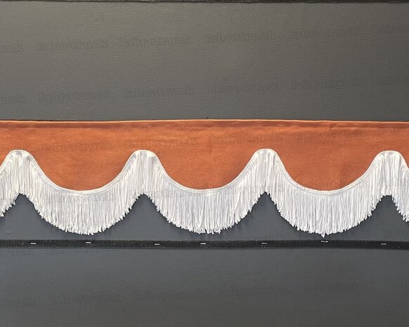 SALE: Raamband TYPE 1, Kleur: oranje/bruin SP 33 met dubbel witte kleur F80-1