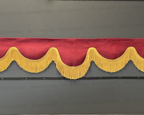 SALE: Raamband TYPE 6, Kleur: bordeauxrood SP 10 met dubbel goud/honing kleur F80-4