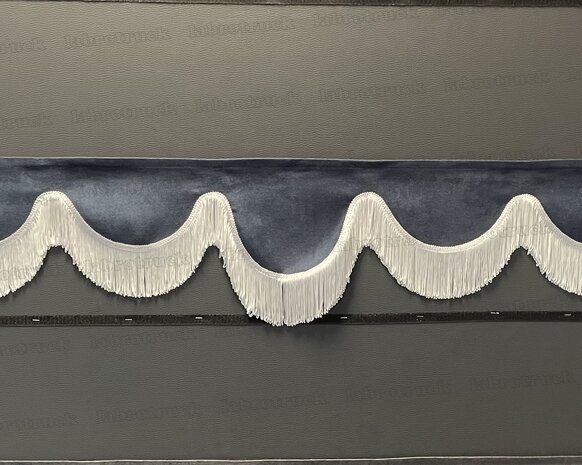 SALE: Raamband TYPE 6, Kleur: oud donkerblauw SP 11 met dubbel witte kleur F80-1