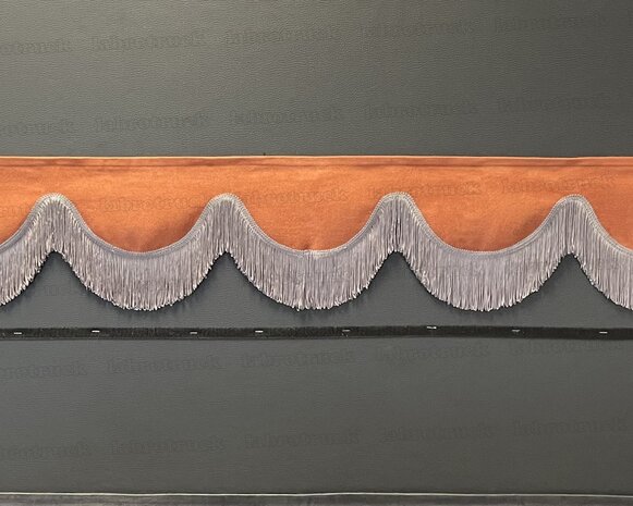 SALE: Raamband TYPE 1, Kleur: oranje/bruin SP 33 met dubbel donker grijs kleur F80-17