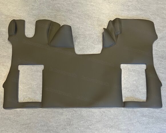 ACTIE ! Tunnelhoes met vloermatten in 1 deel geschikt voor SCANIA S NEXT GENERATION (VASTE STOEL) - glad lederlook antraciet L17,antraciet stiksels. Logo optioneel