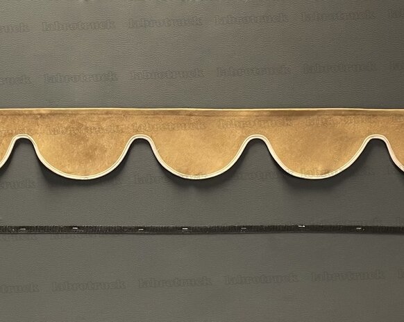 SALE: Raamband TYPE 1, Kleur: bruin SP 4 zonder franjes (beige SP 48 binnenkant en afwerkrand)