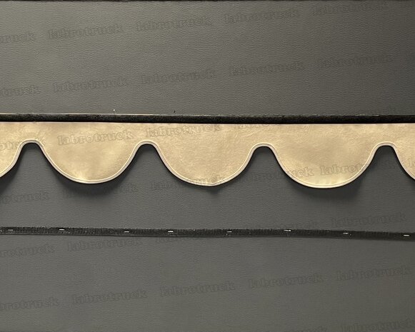 SALE: Raamband TYPE 1, Kleur: bruin SP 4 zonder franjes (beige SP 48 binnenkant en afwerkrand)