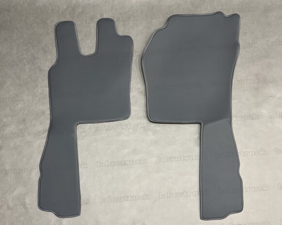 💥OP is OP! Set vloermatten set geschikt voor SCANIA R2 /G 2009 t/m 2012 LABRO SERIE (LUXE STOEL), glad lederlook oud antraciet L2, logo optioneel.