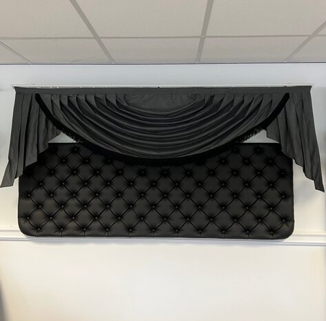 Wolkgordijn / gordijnenboog 1 boog met lange 8 cm franjes (korte zijkanten)