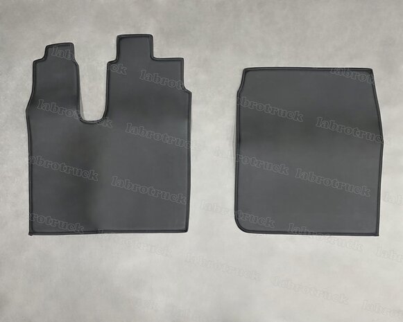 💥OP is OP! Set vloermatten (logo optioneel) geschikt voor MAN TGS smalle cabine glad lederlook zwart L1.