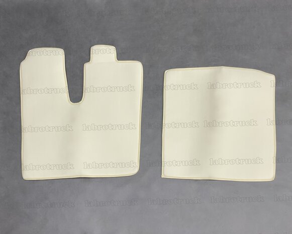 💥OP is OP! Set vloermatten (logo optioneel) geschikt voor MAN TGX 2014/2017 glad lederlook crem&eacute; L46.